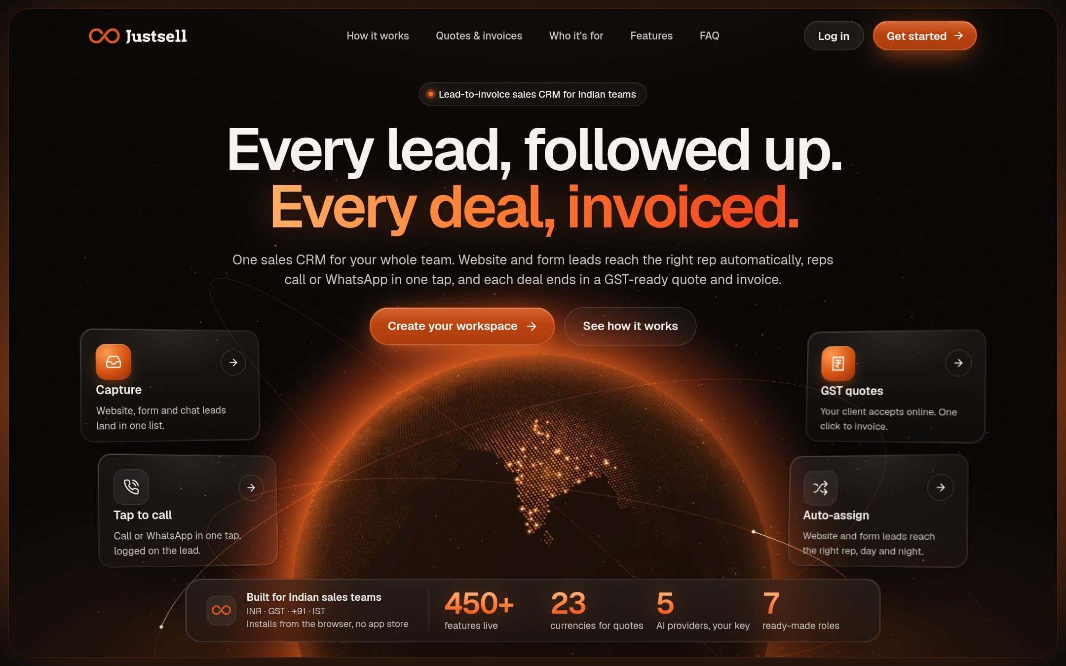 JustSell — live site at justsell.ai